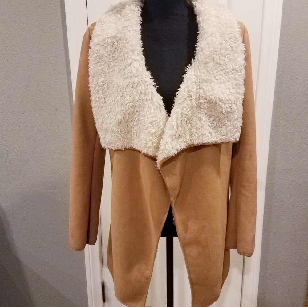 Glamorous faux suede coat Sz small